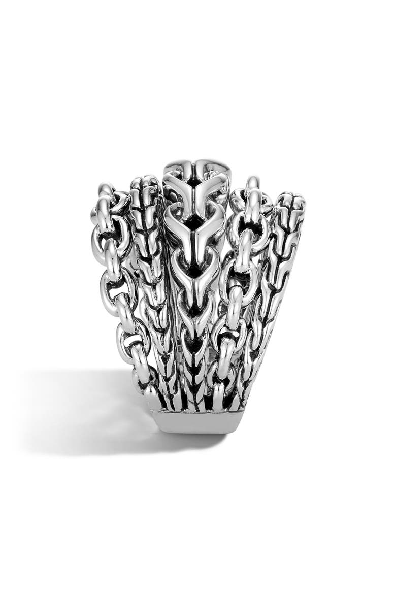 Asli Classic Chain Link Ring, Alternate, color, SILVER