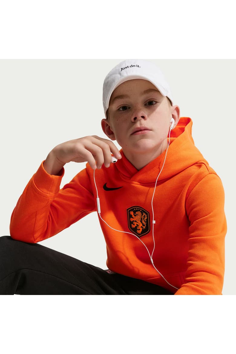 Youth Nike Orange Netherlands National Team Club Hoodie, Alternate, color, Orange