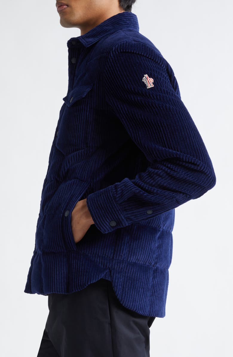 Moncler Grenoble Gelt Quilted Corduroy Shirt Jacket, Alternate, color, Dark Electric Blue