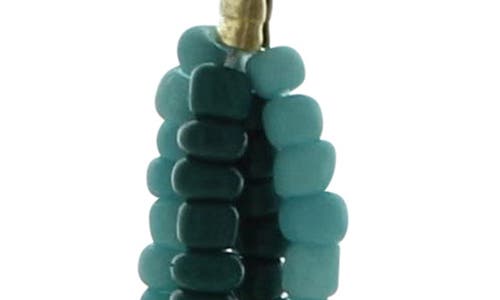 Olivia Welles Daphne Beaded Double Drop Earrings In Green