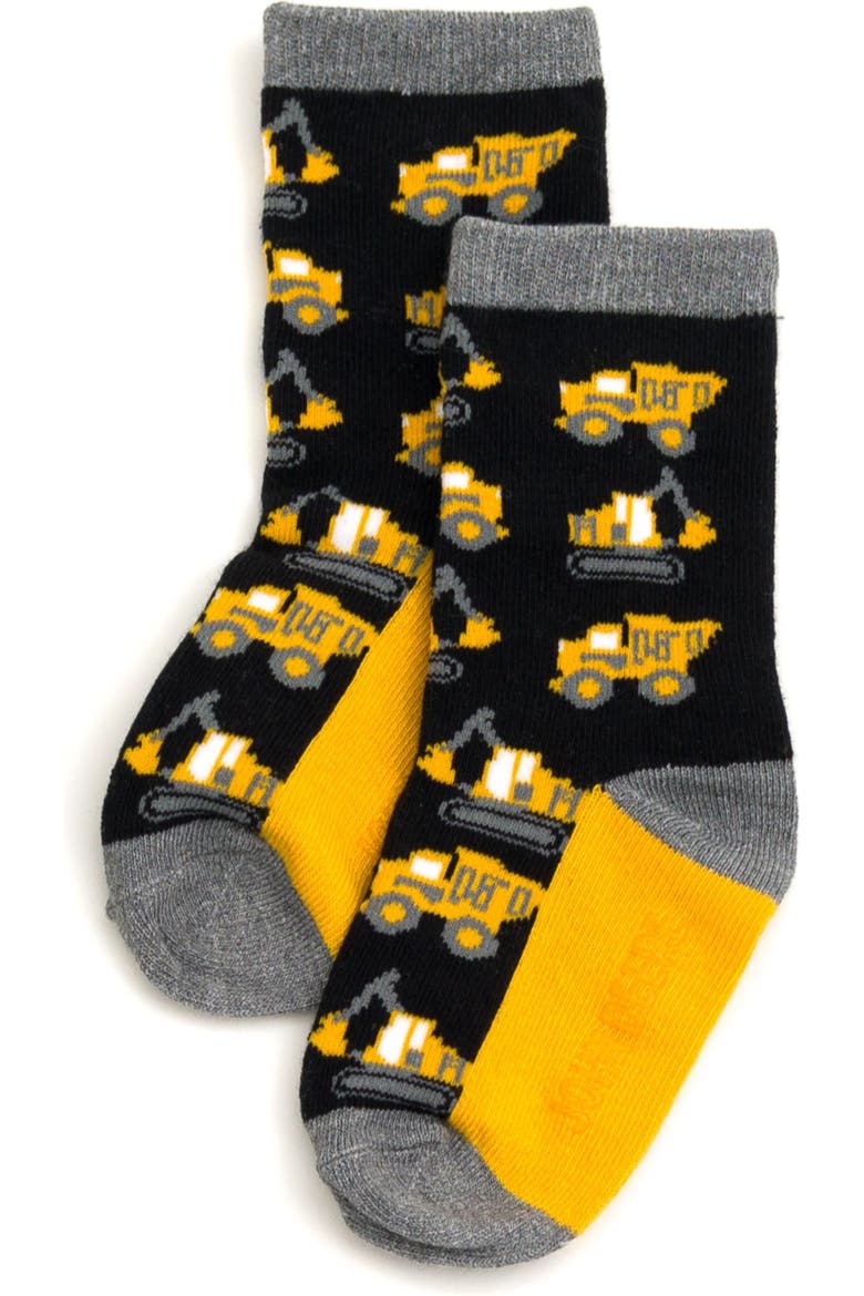 Non-Slip Grip 7-Pack Crew Socks, Alternate, color, Green Black Camo Multi