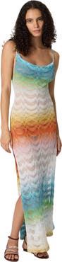 Missoni Long Cover-up Dress In Shaded Lamé Viscose