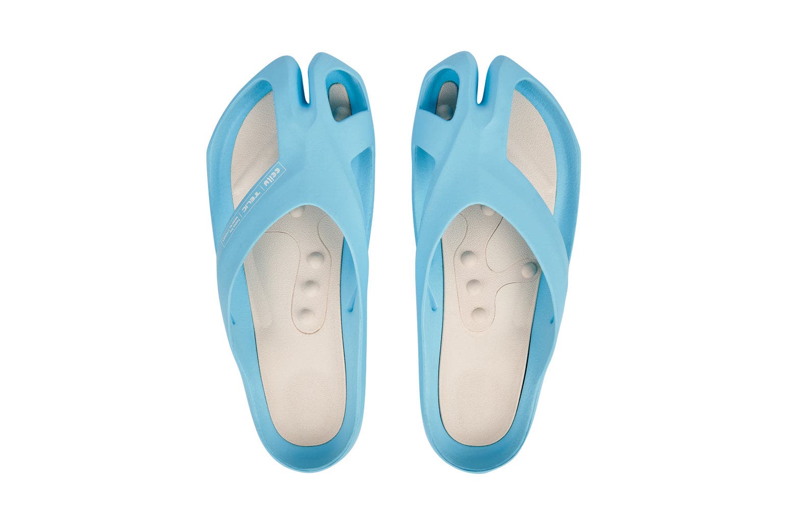 Stepping Stones Caring Reflexology Slide Sandal, Alternate, color, Sky Blue