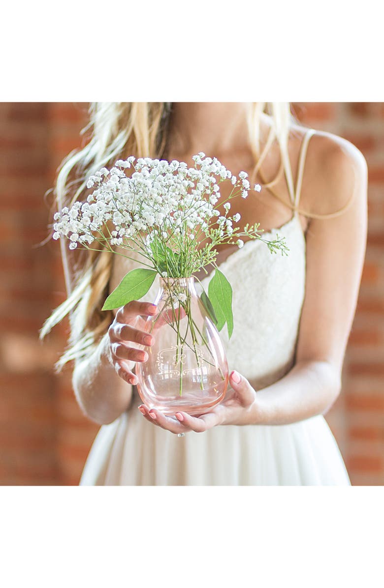 Cathy's Concepts Monogram Glass Vase, Alternate, color,