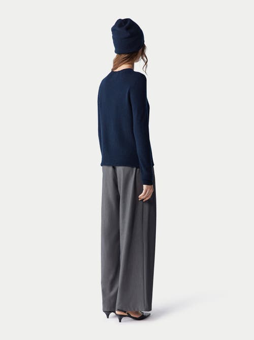 Gobi Mongolian Cashmere Cashmere Hat And Sweater Set In Total Eclipse