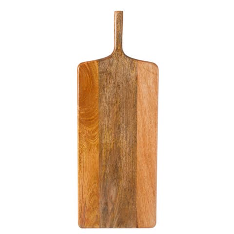 Mango Wood Charcuterie Board With Handle Rectangular