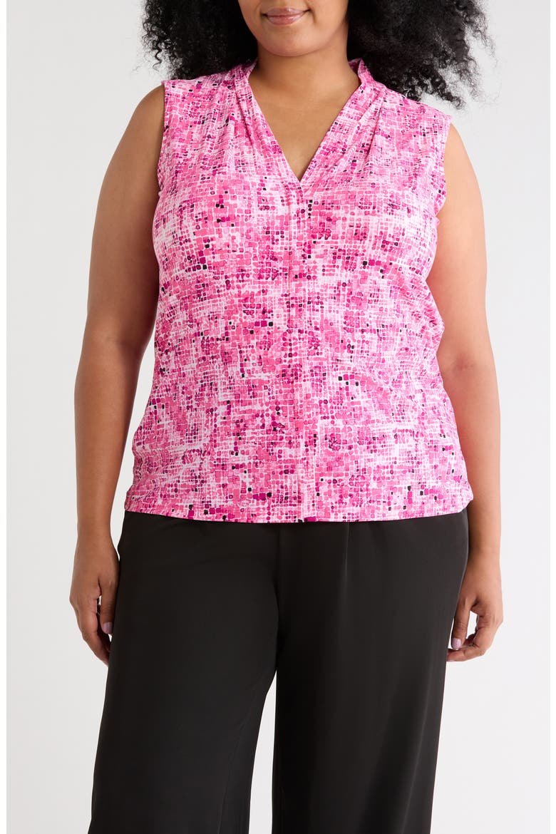 Printed Sleeveless Top, Main, color, PINK PERFECTION MULTI
