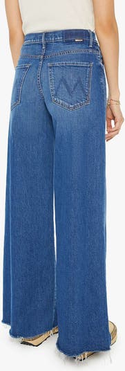 The Swisher Sneak Fray Hem Wide Leg Jeans