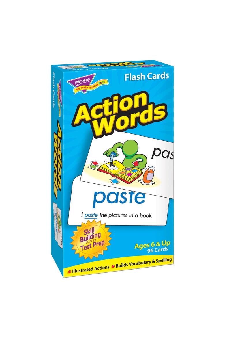Action Words Skill Drill Flash Cards, Main, color, Multicolored