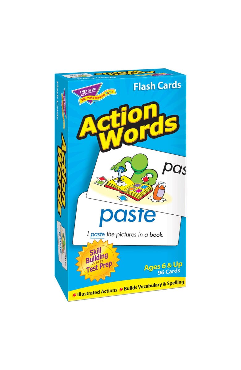 TREND Enterprises Action Words Skill Drill Flash Cards, Main, color, Multicolored