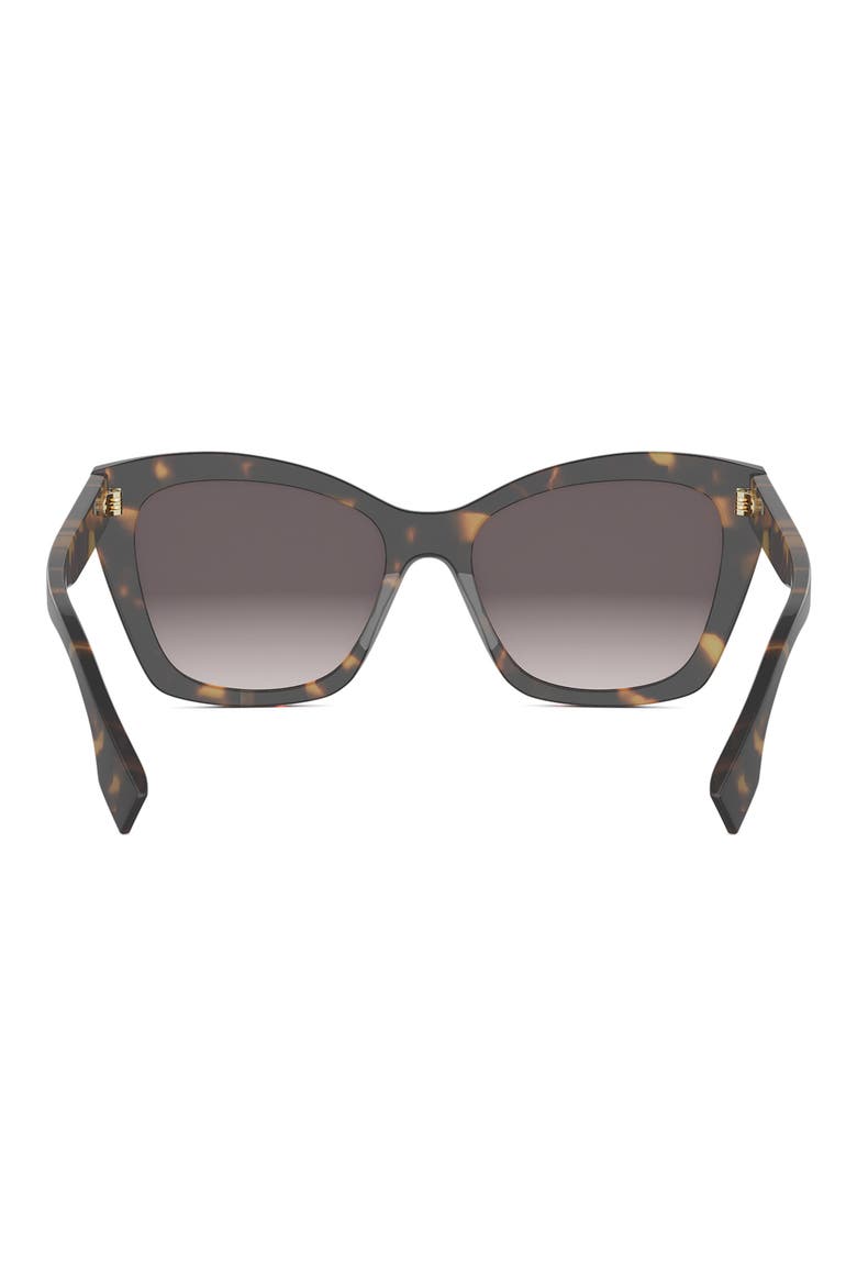 'Fendi Lettering 55mm Gradient Square Sunglasses, Alternate, color, HAVANA/ OTHER / GRADIENT SMOKE