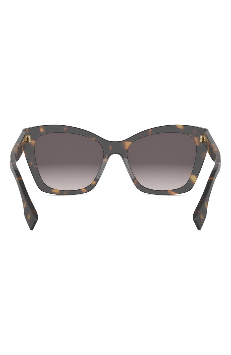 Fendi 'Fendi Lettering 55mm Gradient Square Sunglasses, Alternate, color, Havana/ Other / Gradient Smoke