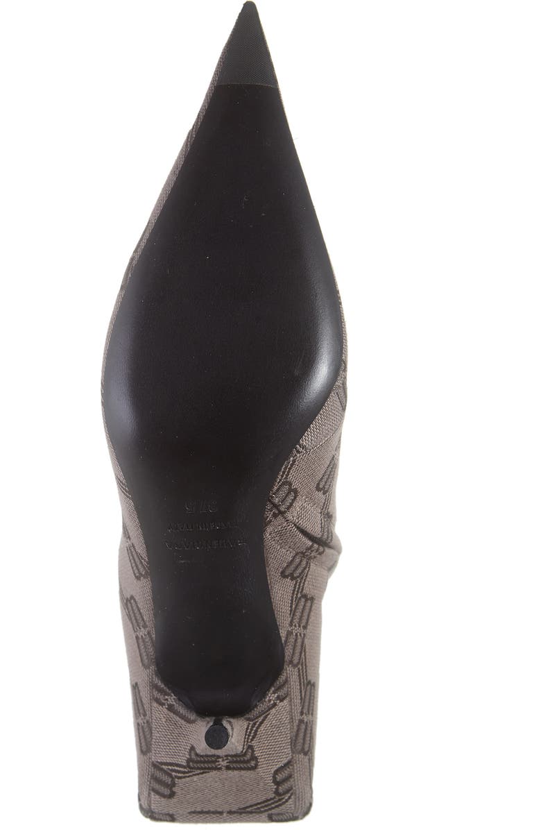 Balenciaga So Knife Logo Jacquard Pointed Toe Bootie, Alternate, color,