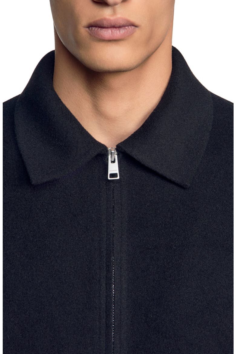 Wool zip-up jacket, Alternate, color, Black