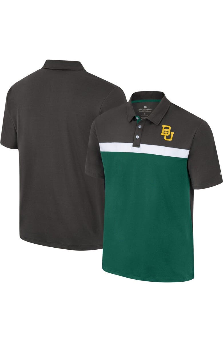 COLOSSEUM Men's Colosseum Charcoal Baylor Bears Two Yutes Polo, Main, color,