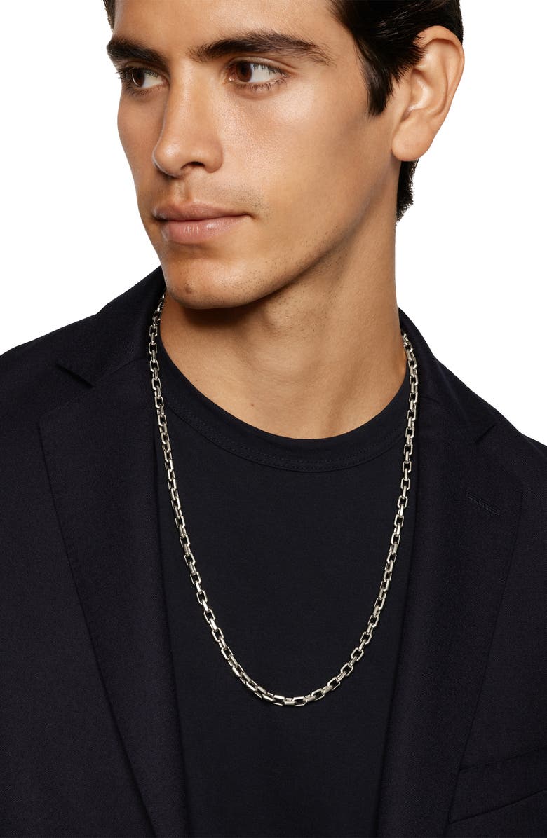 David Yurman Men's Streamline<sup>®</sup> Heirloom Chain Link Necklace in Sterling Silver, 5.5mm, Alternate, color, Sterling Silver