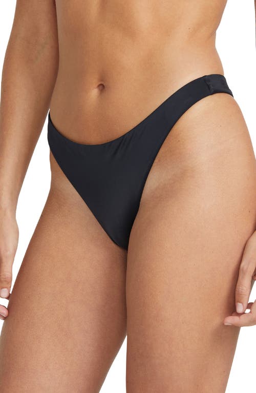 Volcom Simply Seamless Tiny Bikini Bottoms In Black