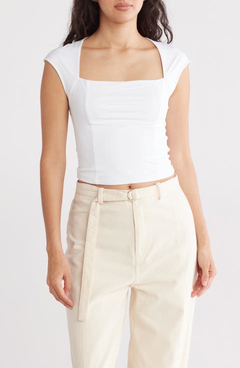 Double Lined Square Neck T-Shirt