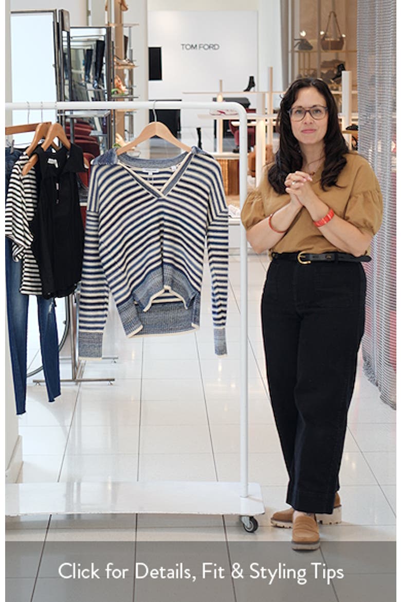 Koko Stripe Cotton & Wool Blend Sweater video