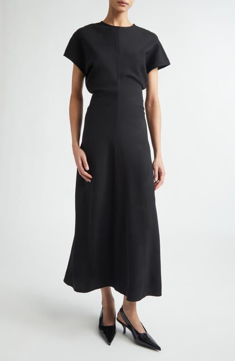Slouch Waist Wool Dress