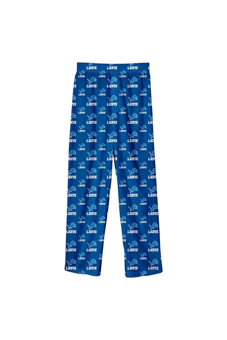 Youth Blue Detroit Lions Team Color Printed Pajama Pants, Alternate, color, Blue