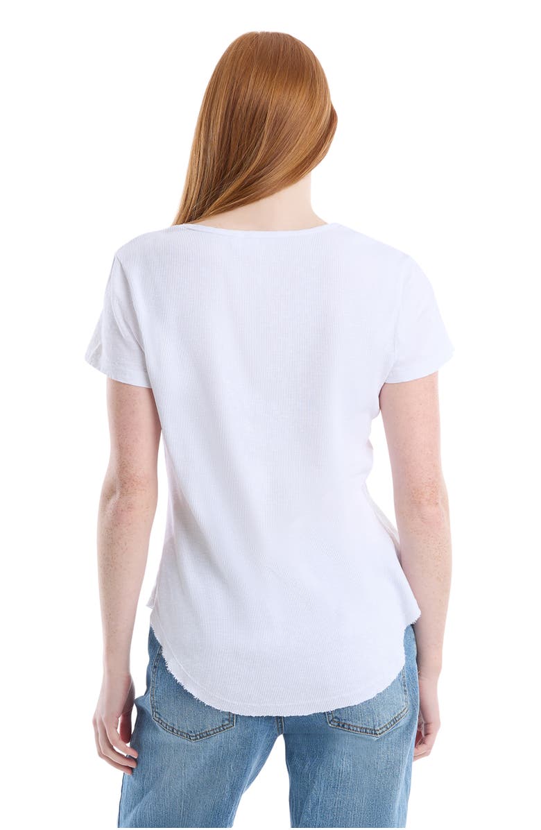 Wilt V-Neck Henley Short Sleeve Tee, Alternate, color, White