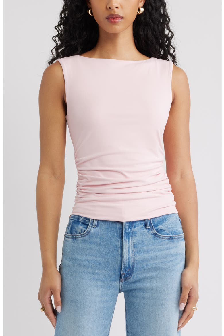 Boat Neck Sleeveless Top, Main, color, PINK PINKESQUE