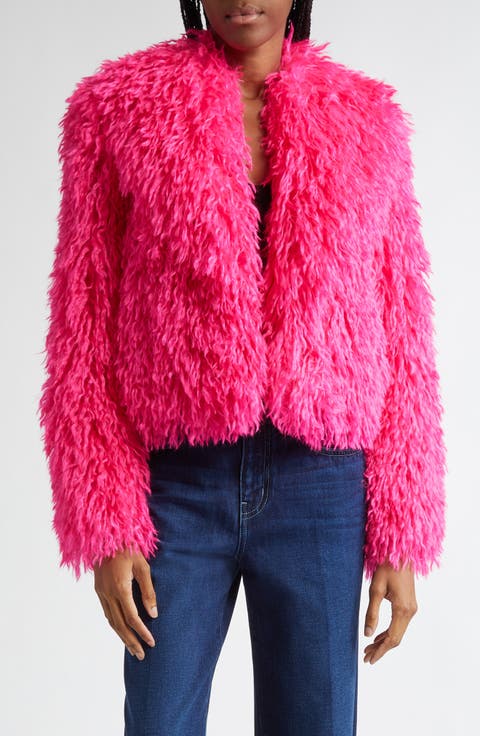 Davy Crop Faux Fur Jacket