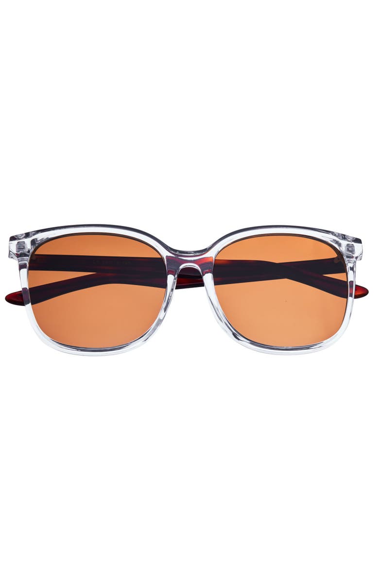 BERTHA Avery Polarized Sunglasses, Alternate, color, Clear/Brown