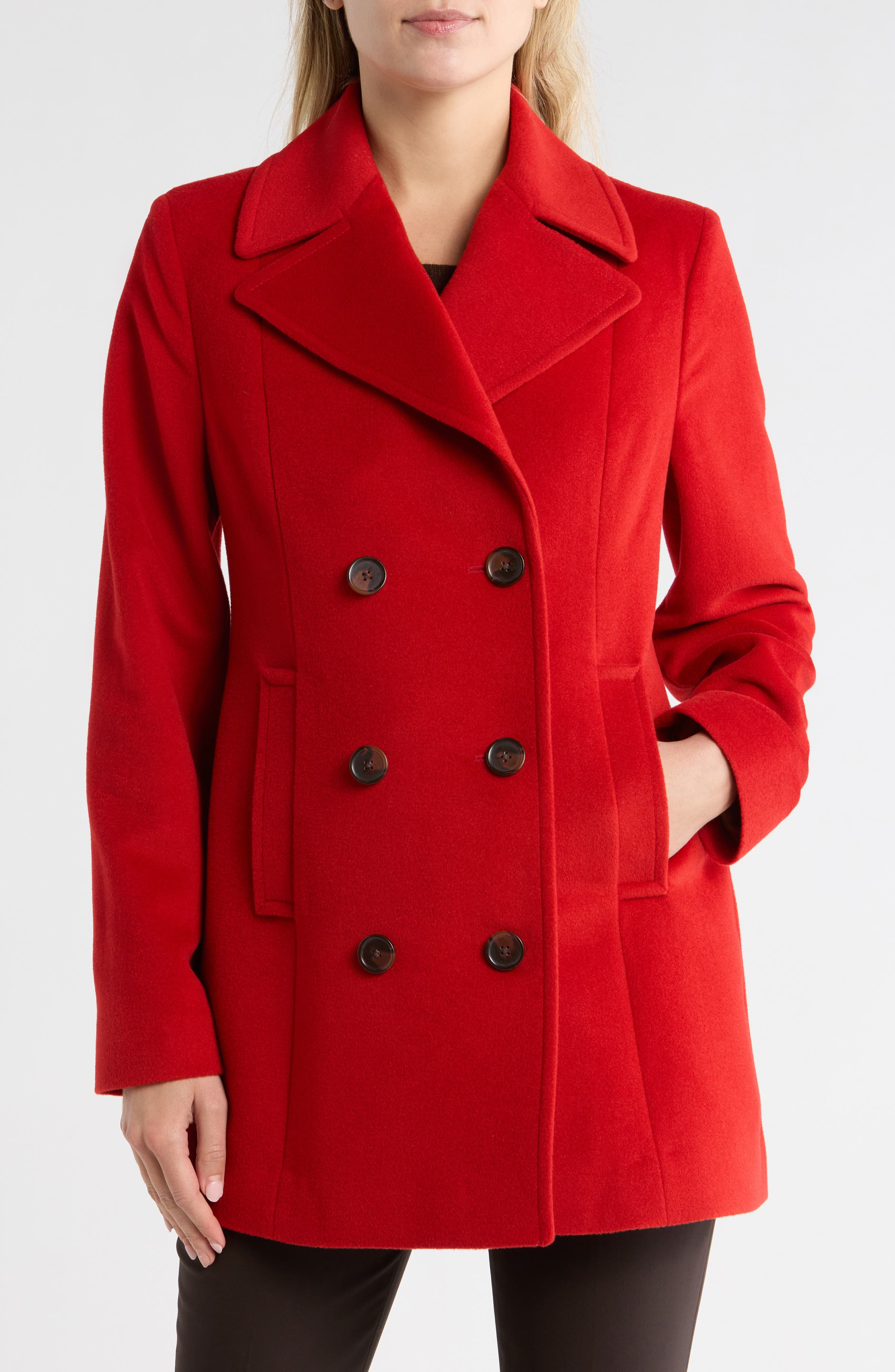 Fleurette Classic Wool Blend Peacoat