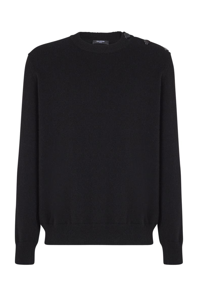 Fine eco-cashmere jumper, Main, color, black