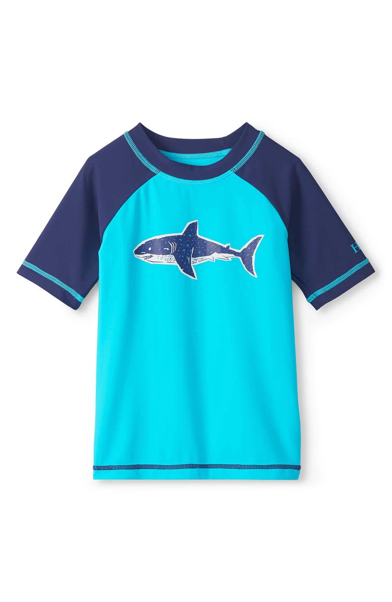 Hatley Kids
Blue Shark Rashguard, Main, color, Blue Curacao