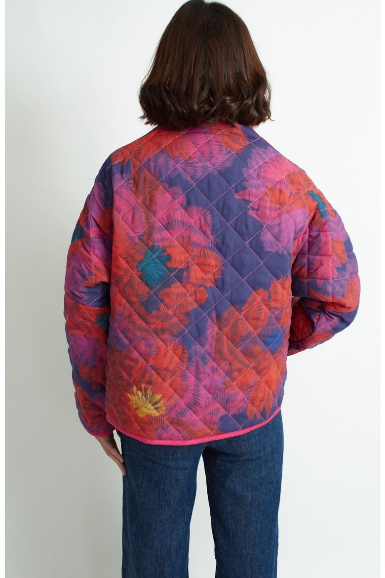 Marcia Reversible Jacket, Main, color, Floral Camo Blue / Green
