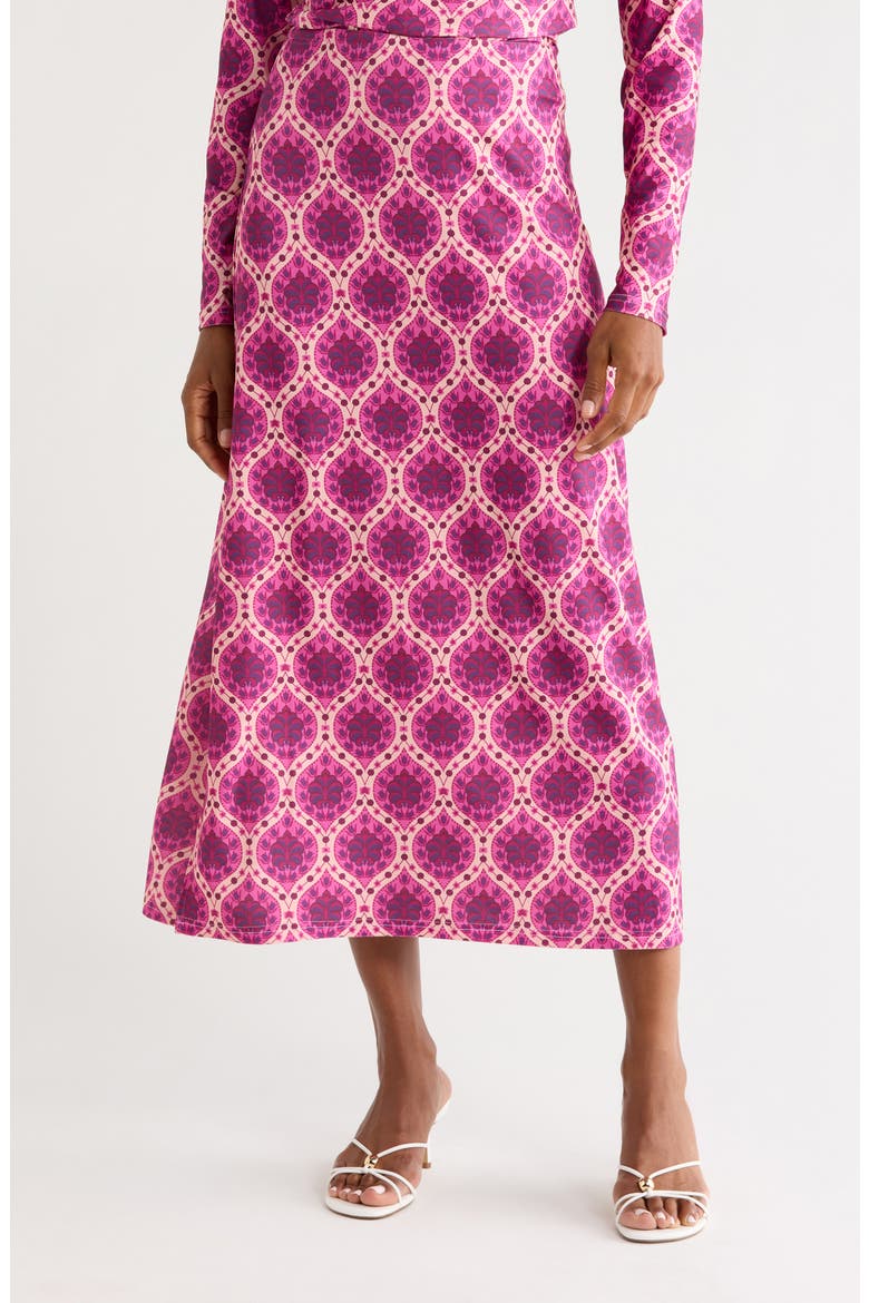 Mara Fleur Maxi Skirt, Main, color, BURGUNDY