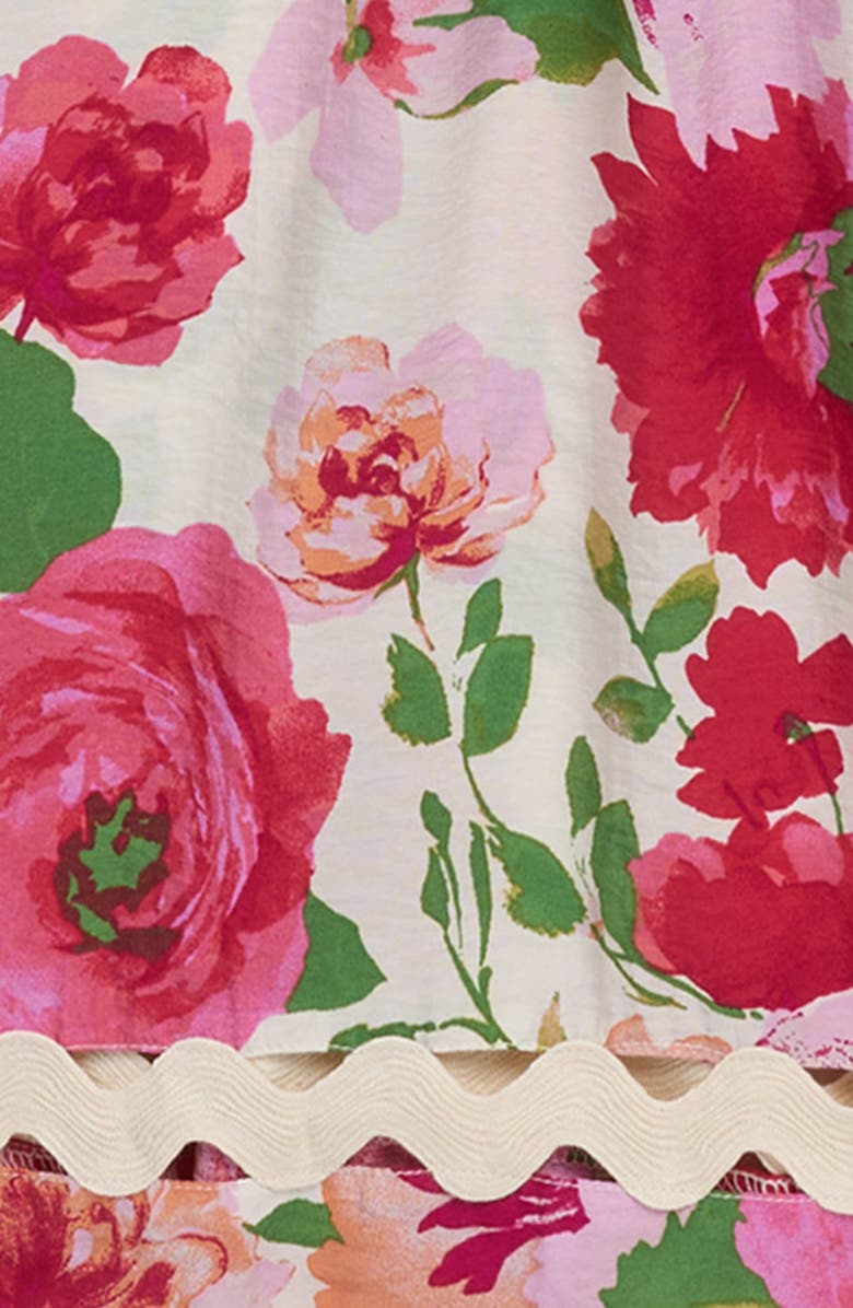 Truly Me Kids' Floral Print Jumpsuit, Alternate, color, Pink Flower