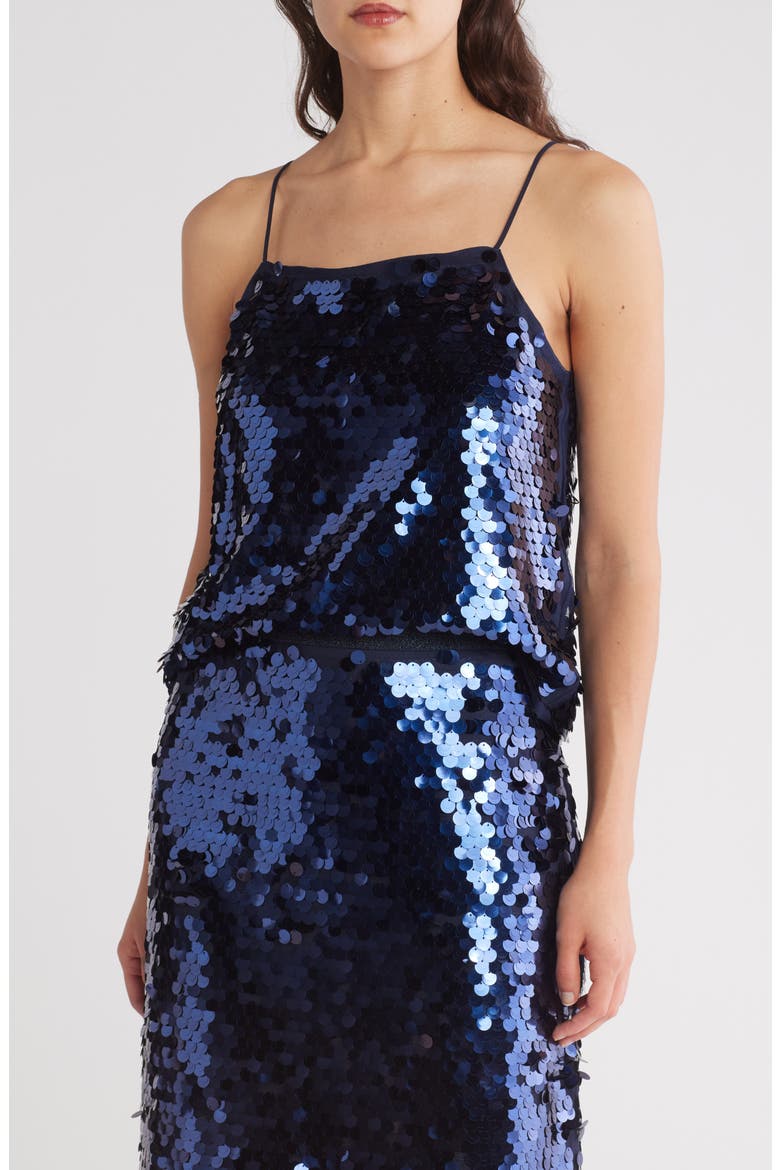Sparkle Sequin Camisole, Main, color, MARITIME BLUE
