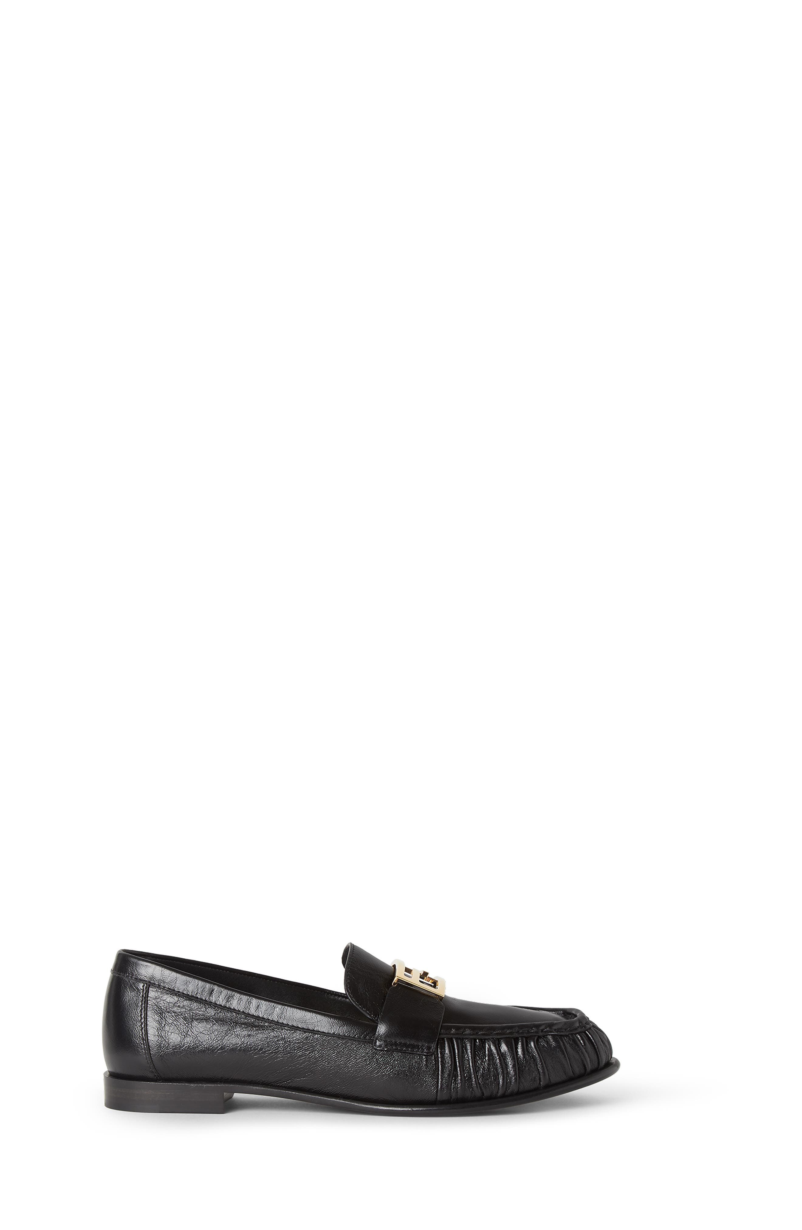 Fendi Baguette Loafer, Alternate, color, Nero