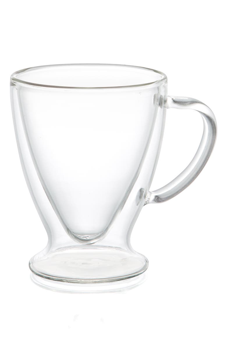 JoyJolt Declan Irish Double Wall Coffee Glass - Set of 2, Main, color, 