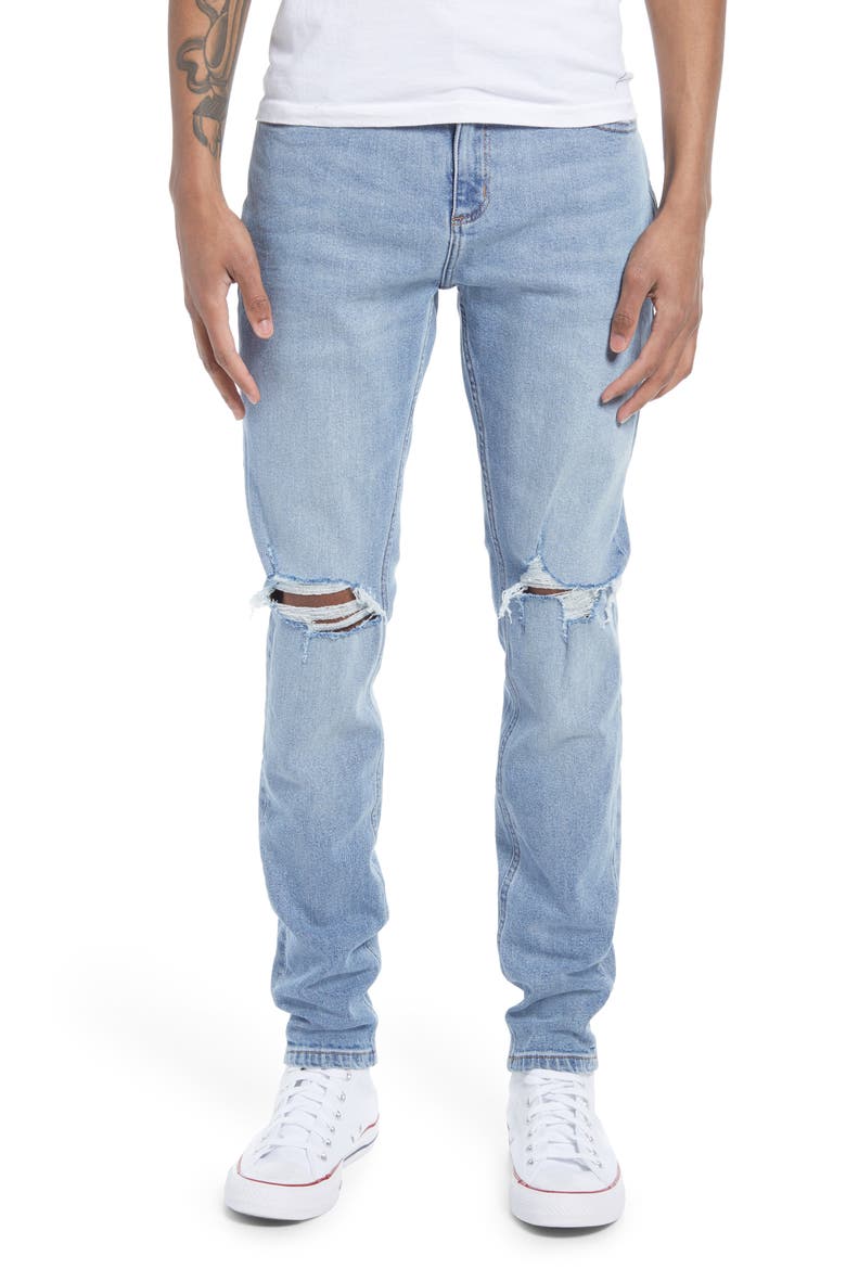 Rolla's Stinger Ripped Skinny Jeans, Main, color, V8 BLEACH DESTROY
