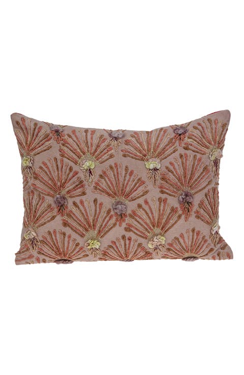 Embroidered Throw Pillow