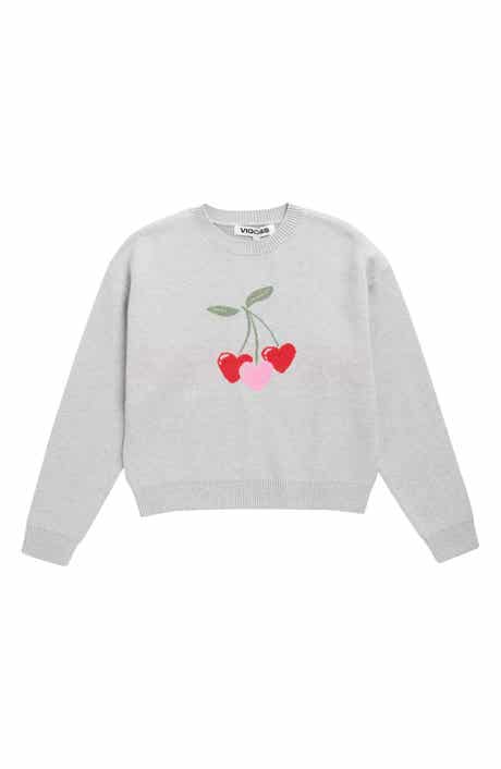 Vigoss Kids' Mossy Cherry Heart Sweater