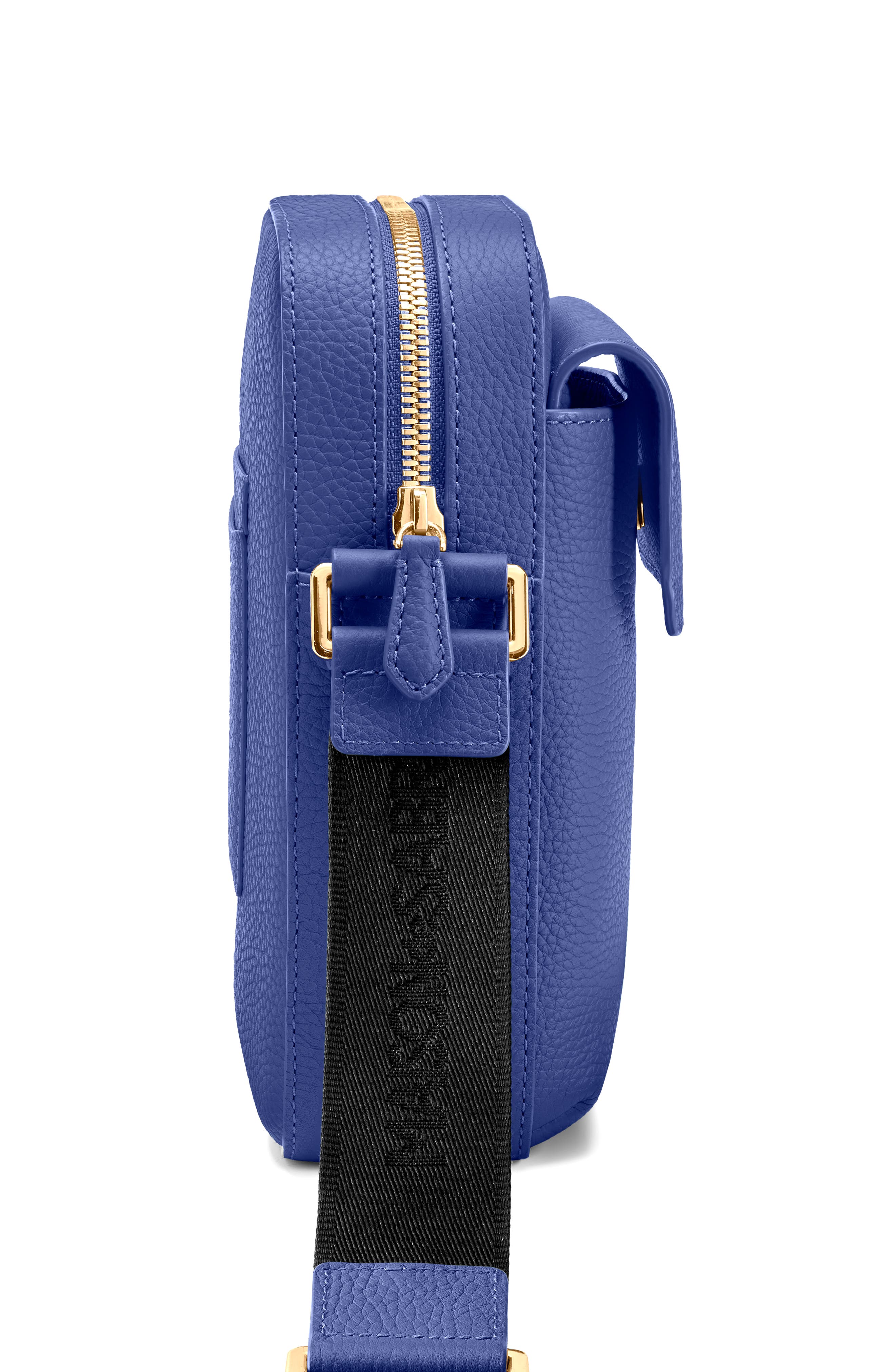 Small Leather Messenger Bag, Alternate, color, Lapis Blue