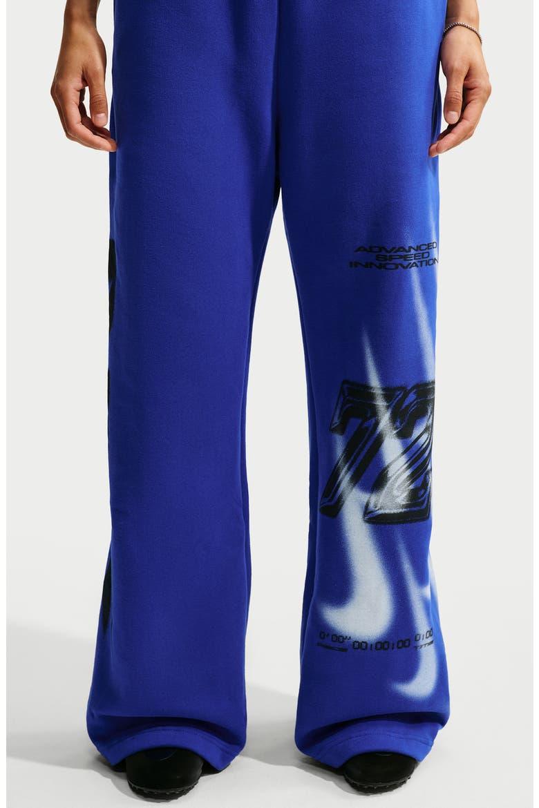 Wide Leg Fleece Pants, Alternate, color, OLD ROYAL/ SAIL
