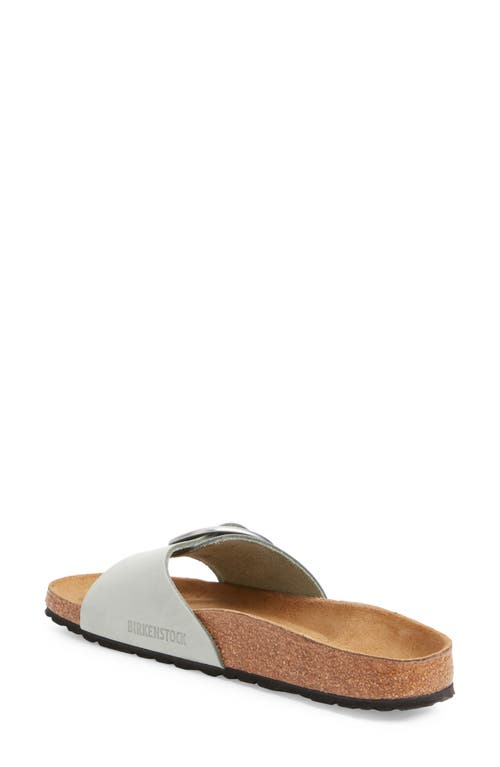 Shop Birkenstock Madrid Big Buckle Slide Sandal In Pure Sage