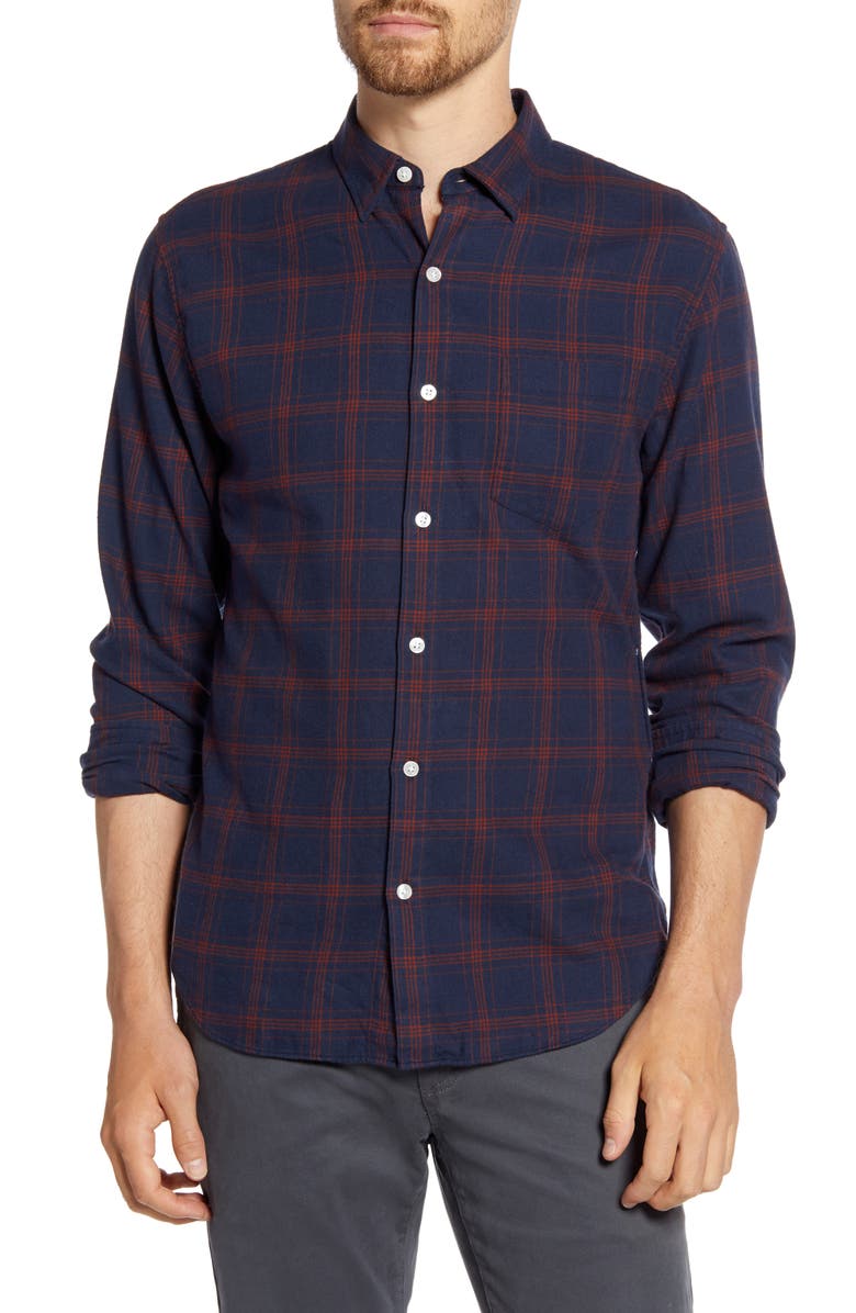Bonobos Slim Fit Plaid Flannel Button-Up Shirt, Main, color,