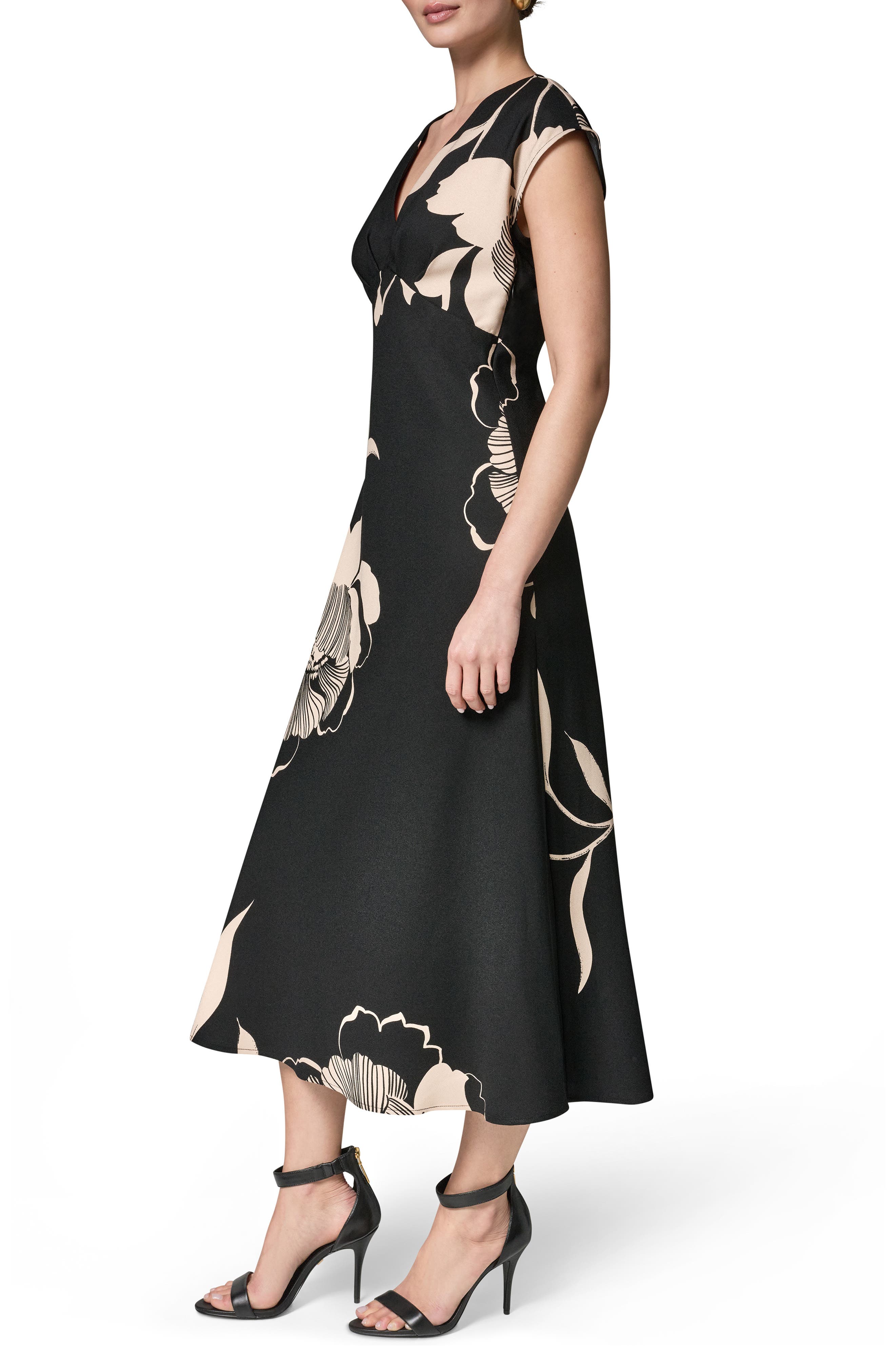 Женские платья Donna Karan New York Floral Print Midi Dress — фото 3