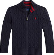 Polo Ralph Lauren Kids' Cotton Cable Zip Cardigan