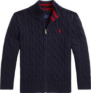 Polo Ralph Lauren Kids' Cotton Cable Zip Cardigan