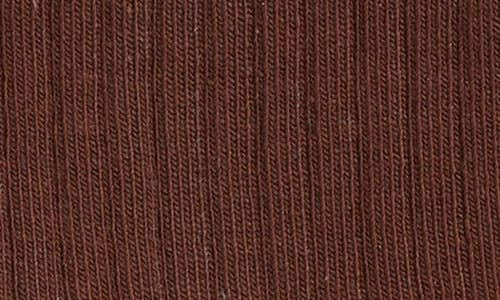 Nordstrom Rib Cotton Blend Crew Socks In Brown Brunette