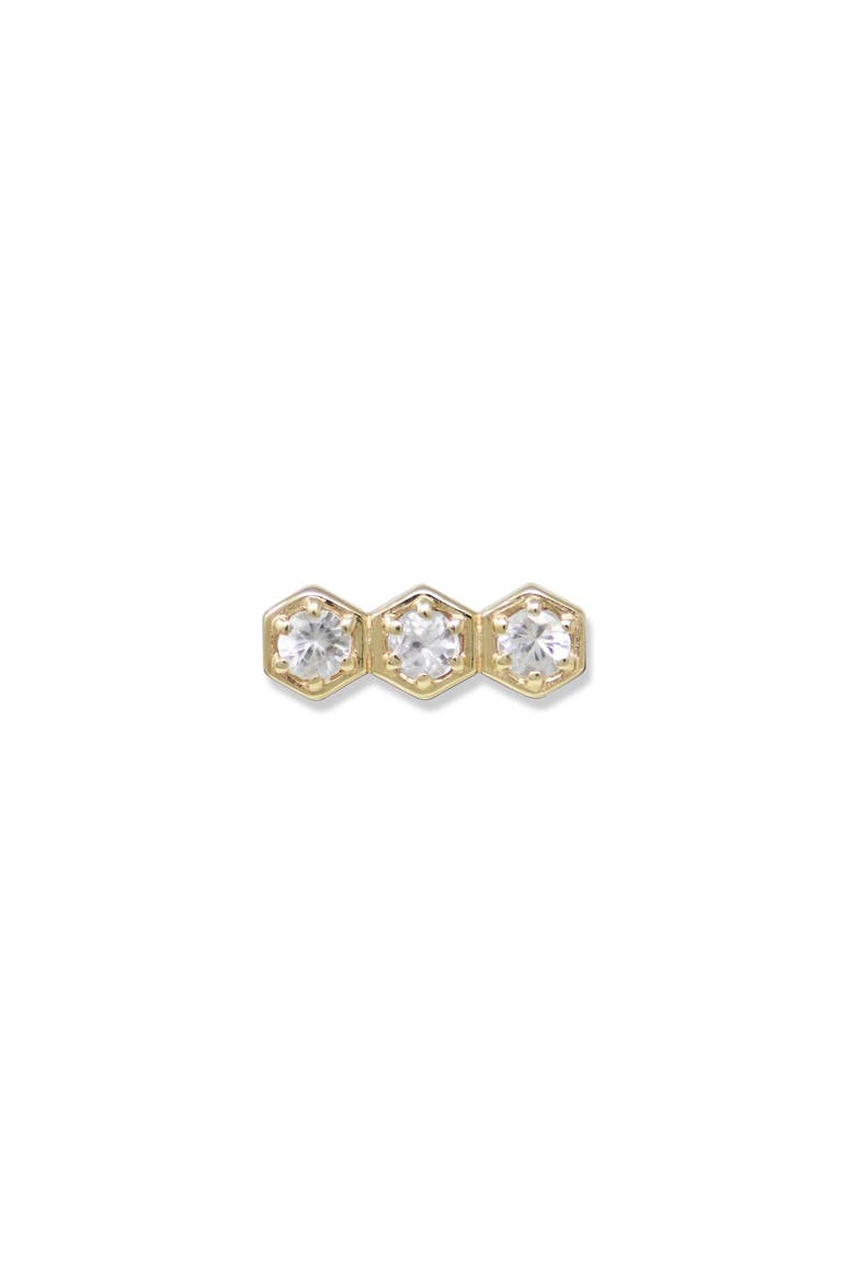 Jac + Jo Mini Bolt Single Stud Earring, Main, color, GOLD